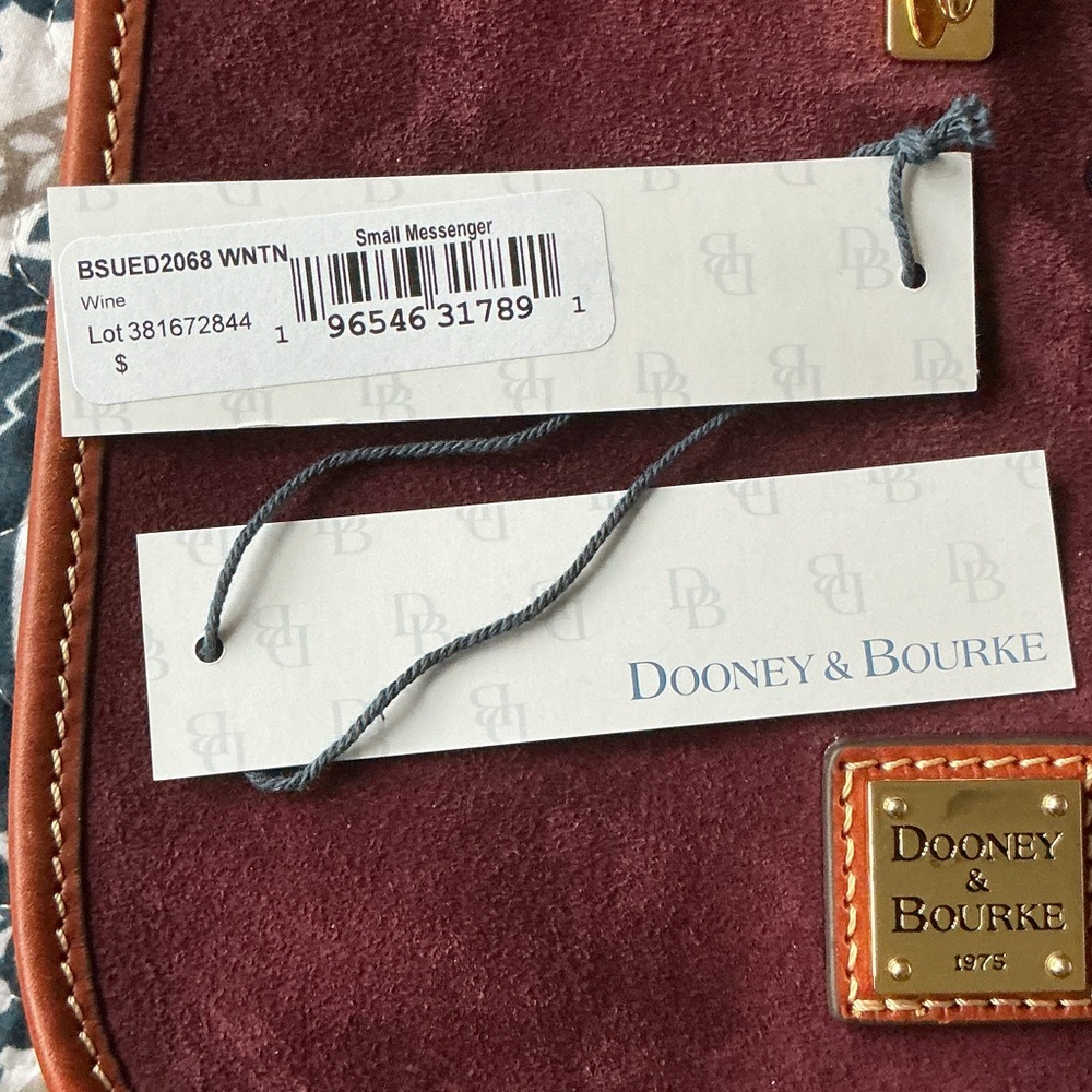Dooney & Bourke Plum Suede Shoulder Bag - Picture 6 of 6